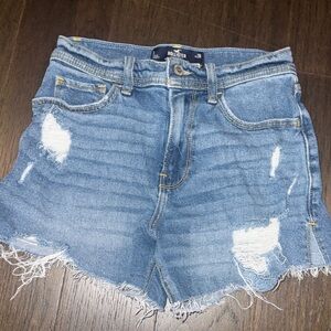 Hollister Women's Distressed Blue Jean Shorts